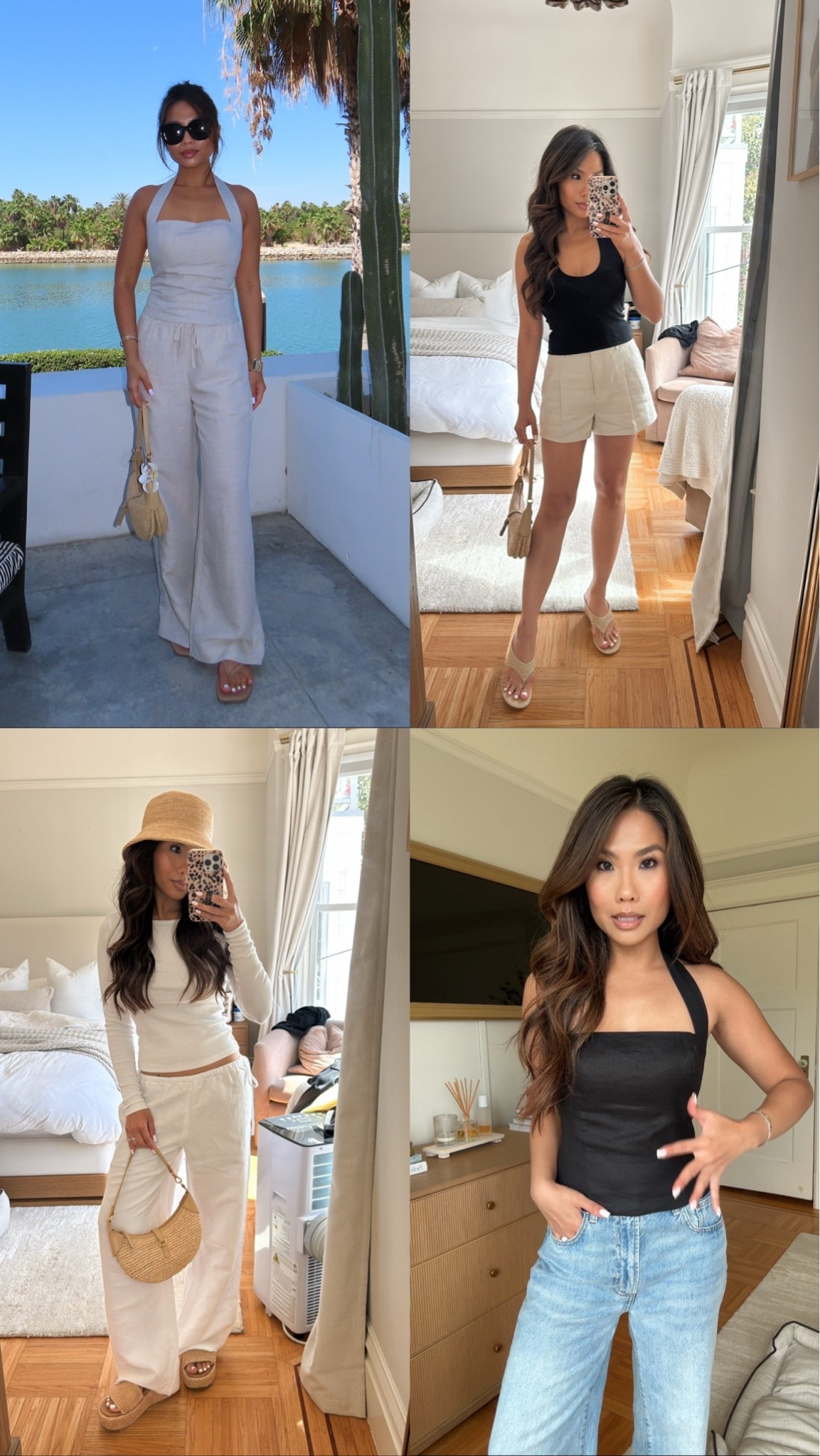 All of these linen pieces are on sale right now for the Aritzia private summer sale!

Halter top - tts, xs
Front tie linen pants in undyed ecru- tts, xs regular (but got them hemmed to the short length that’s available)
Side tie Linen pants - tts, xs 
Linen shorts - sized up to 2 short (in cool beige)

#LTKSaleAlert