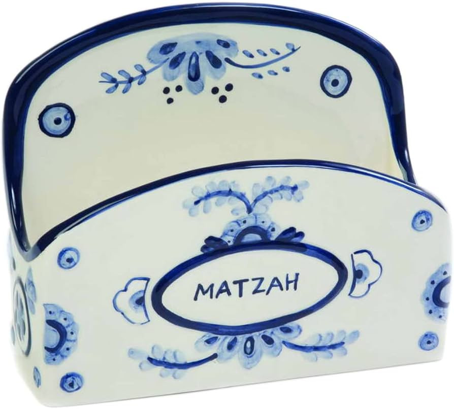 Happy Passover Gifts for Passover Seder, Matzah Holder for Pesach, Passover Dinner, Blue & White ... | Amazon (US)