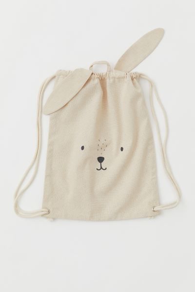 Cotton Canvas Gym Bag - Brown/bear - Home All | H&M US | H&M (US + CA)