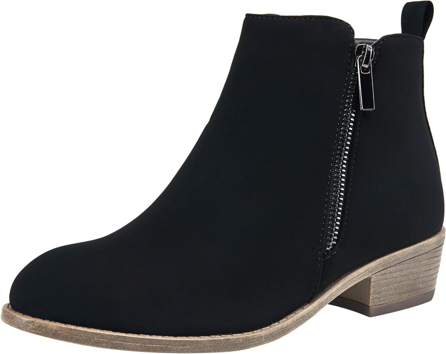 Jeossy Women's Ankle Boots Thick Heel Low Heeled Booties for Women | Amazon (US)