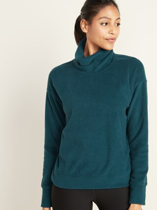 Go-Warm Micro Performance Fleece Funnel-Neck Pullover for Women | Old Navy (US)