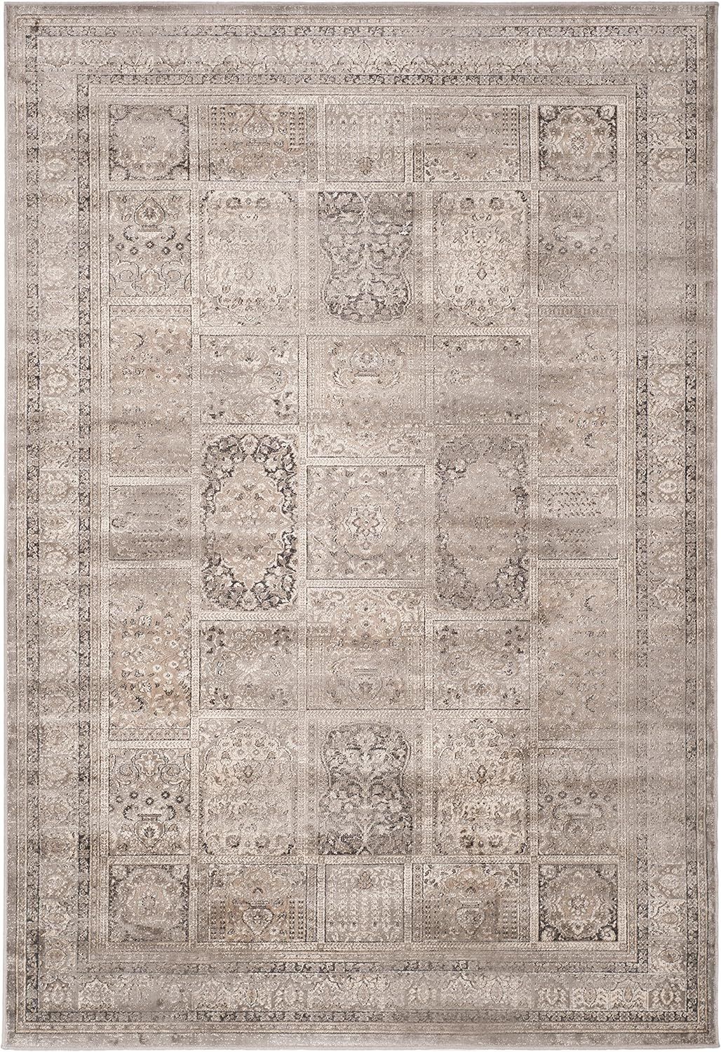 SAFAVIEH Vintage Collection Accent Rug - 4' x 5'7", Mouse, Oriental Distressed Viscose Design, Id... | Amazon (US)