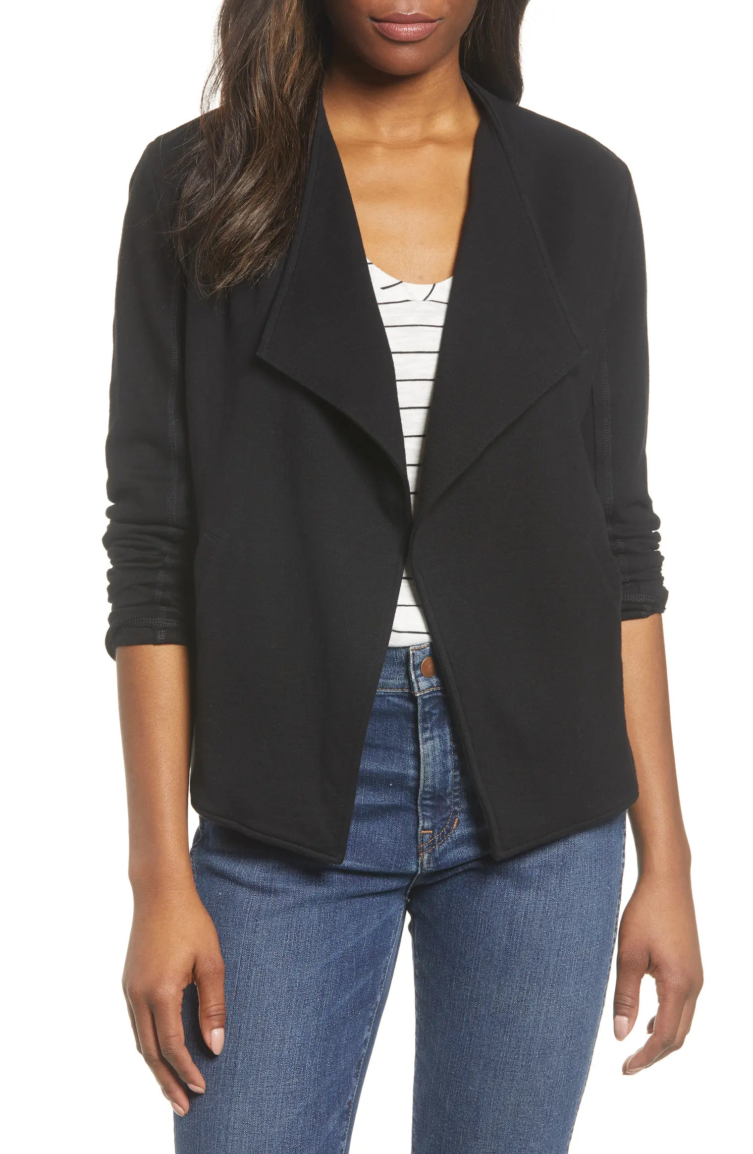 Drape Collar Knit Blazer | Nordstrom