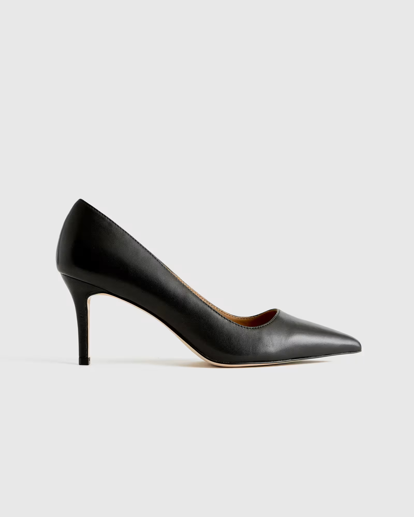 Italian Leather 75mm Pointy Toe Pump | Quince