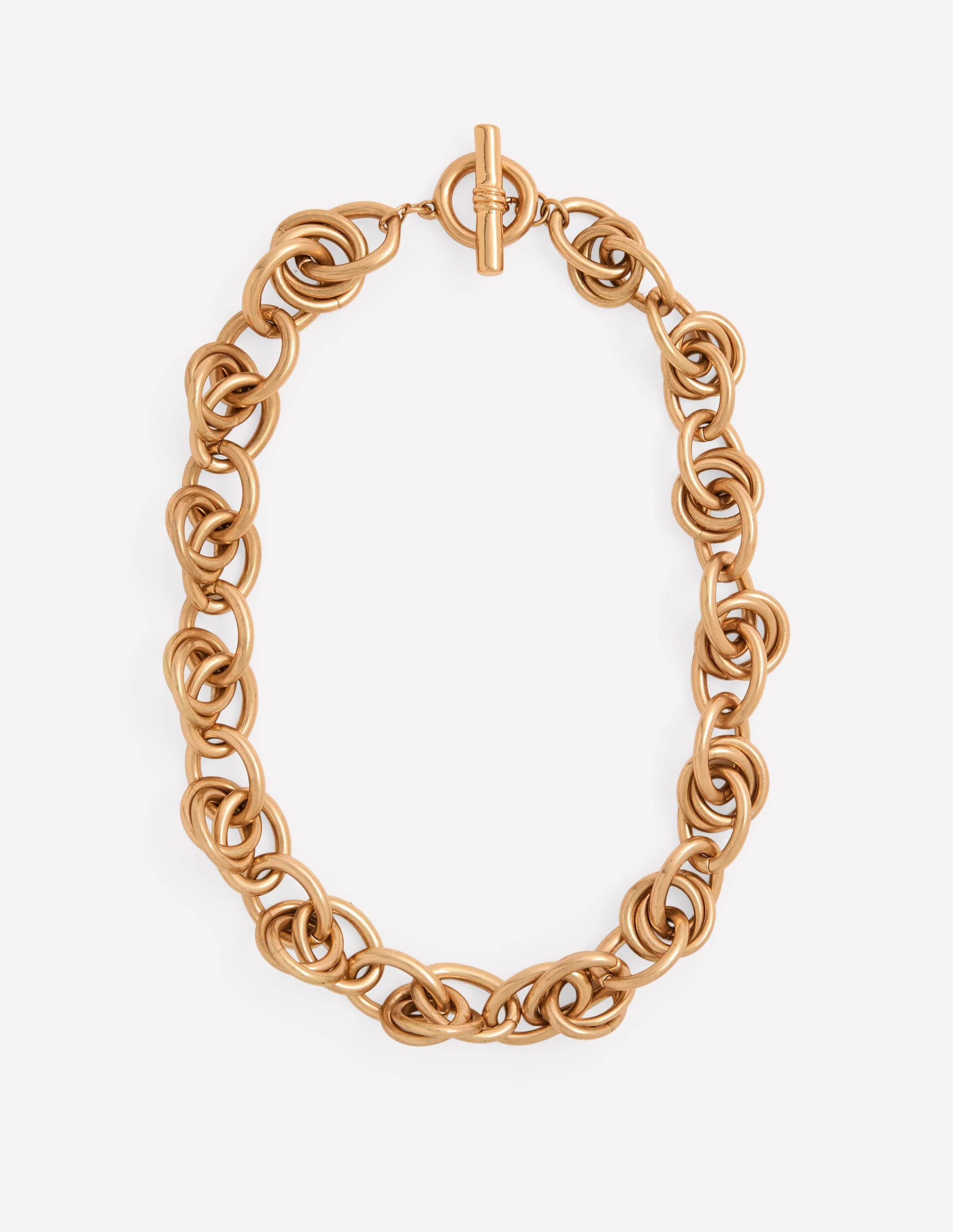 Double Twist Chain Necklace-Gold Colour | Boden UK