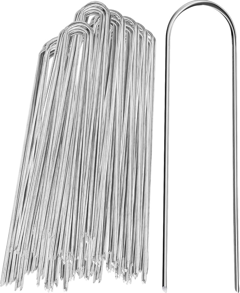 Amazon.com : GROWNEER 100 Packs 12 Inches Heavy Duty 11 Gauge Galvanized Steel Garden Stakes Stap... | Amazon (US)