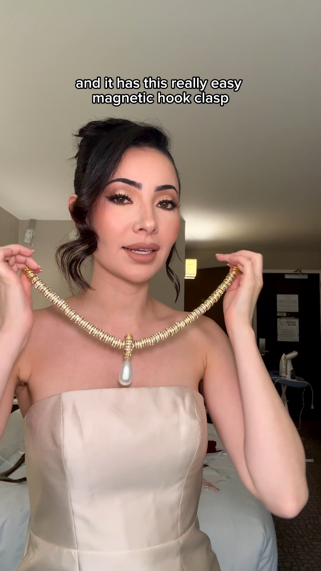 Black tie wedding guest attire!🥰

ALL ITEMS LINKED!🫶🏻

Julietta pearl drop down necklace 
Alfred Sung dress

#LTKStyleTip #LTKWedding #LTKShoeCrush