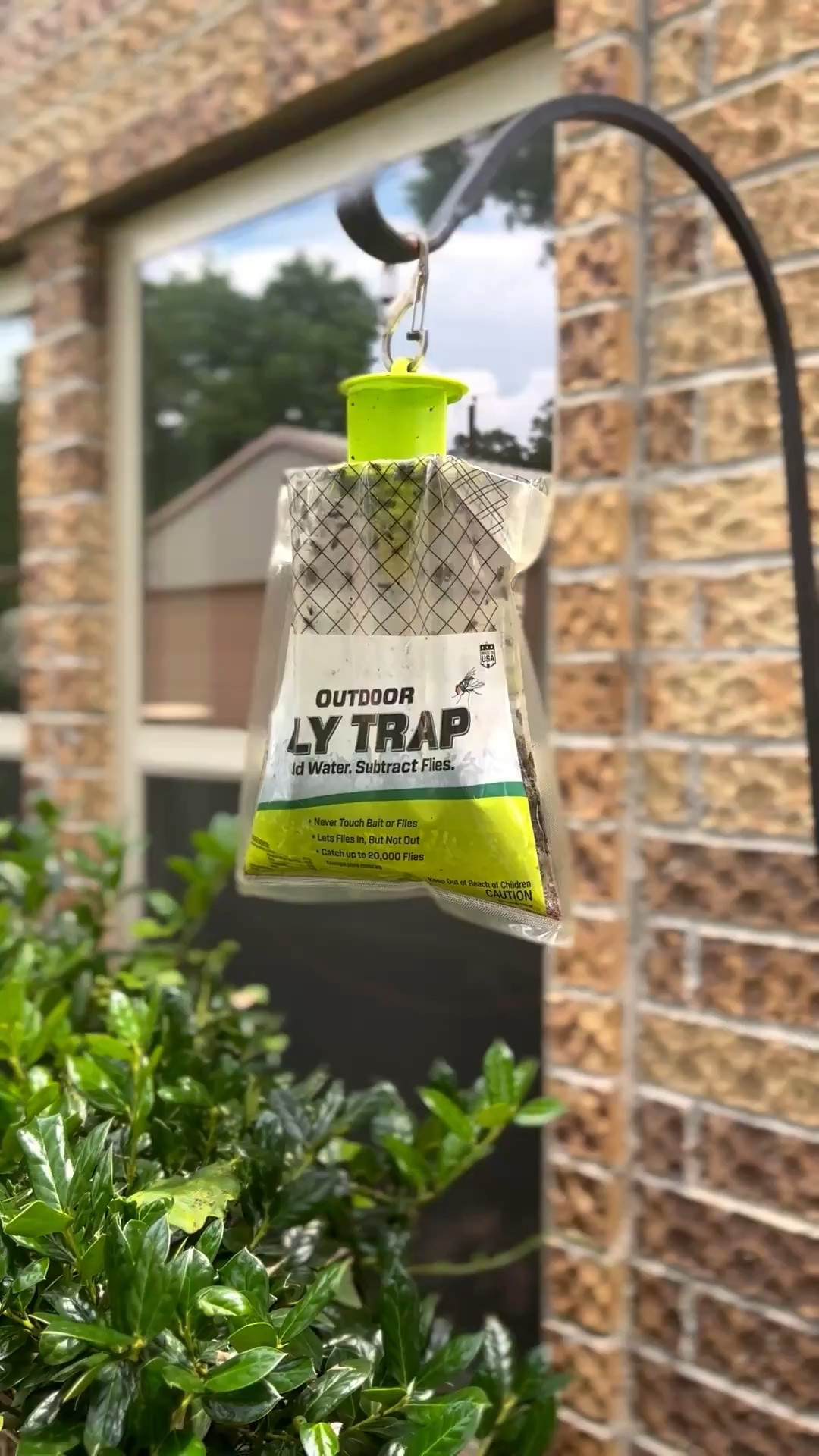 This fly trap is a summer staple for us and the most effective solution we have found for outdoor flies.  You just fill with water and hang (the bait is already inside)!  It does have an odor to it so I wouldn’t put it right next to seating but we place these all around the yard and doesn’t take long to fill up!

#LTKHome #LTKSeasonal