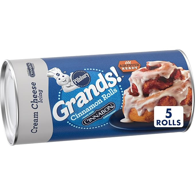 Pillsbury Flaky Grands! Cinnamon Rolls with Cinnabon Cinnamon and Cream Cheese Icing, Refrigerate... | Amazon (US)