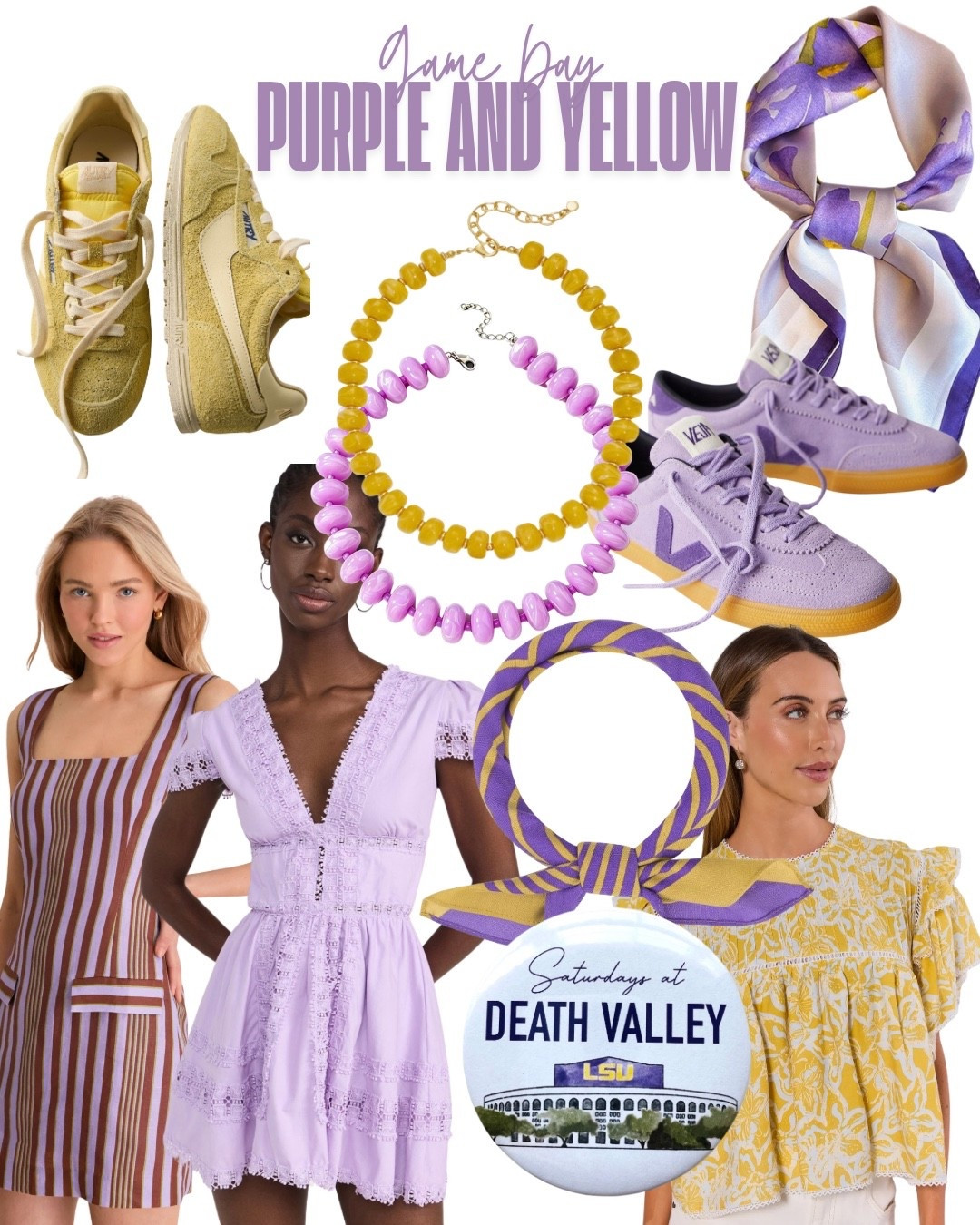 Purple and Yellow Game Day (striped dress is Tuckernuck - not letting me link!)

Tailgate OOTD
LSU
Football ootd

#LTKootd