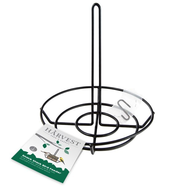 Harvest Seed & Supply Easy to Use Black Snack Stack Bird Feeder, Holds 4 Stackers | Walmart (US)