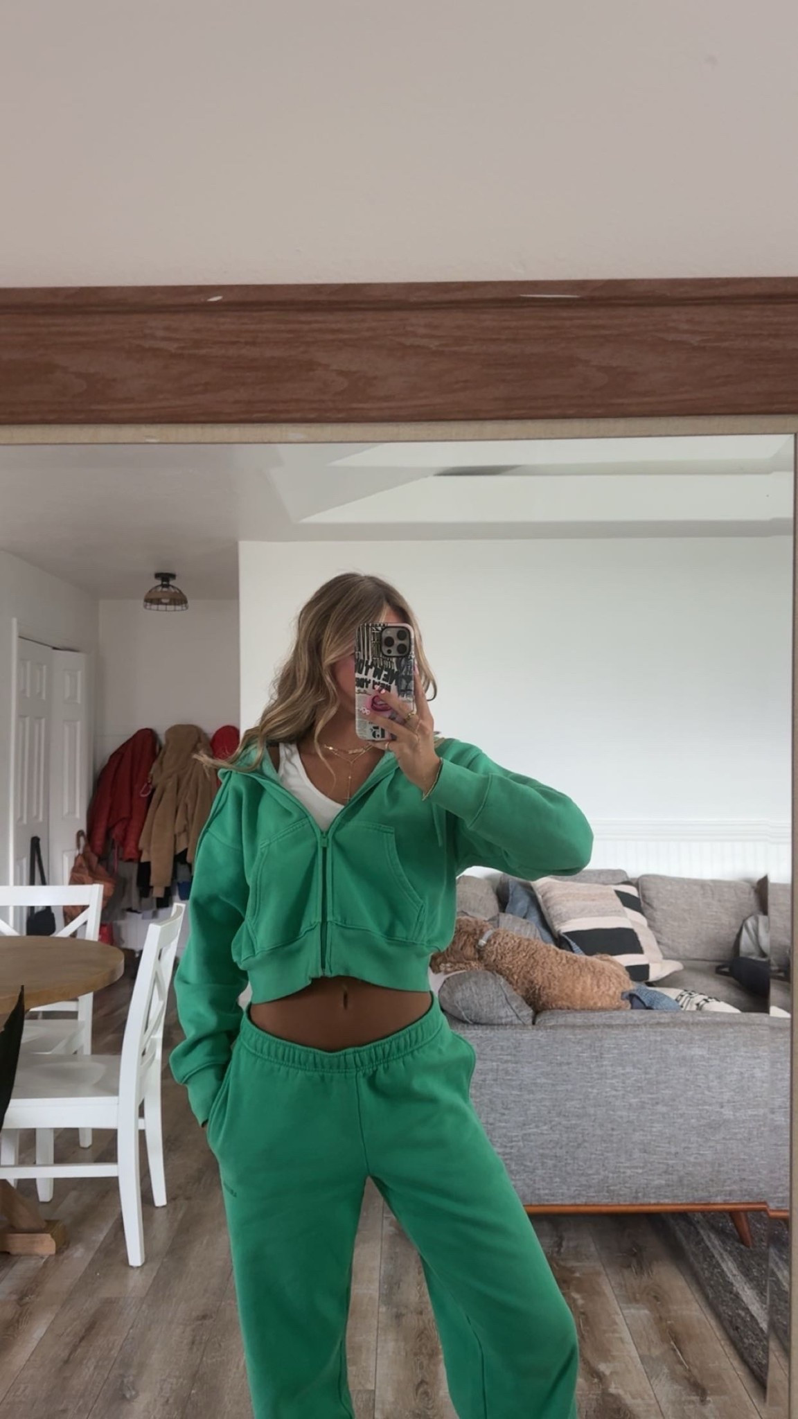 small in pants, xs in hoodie 