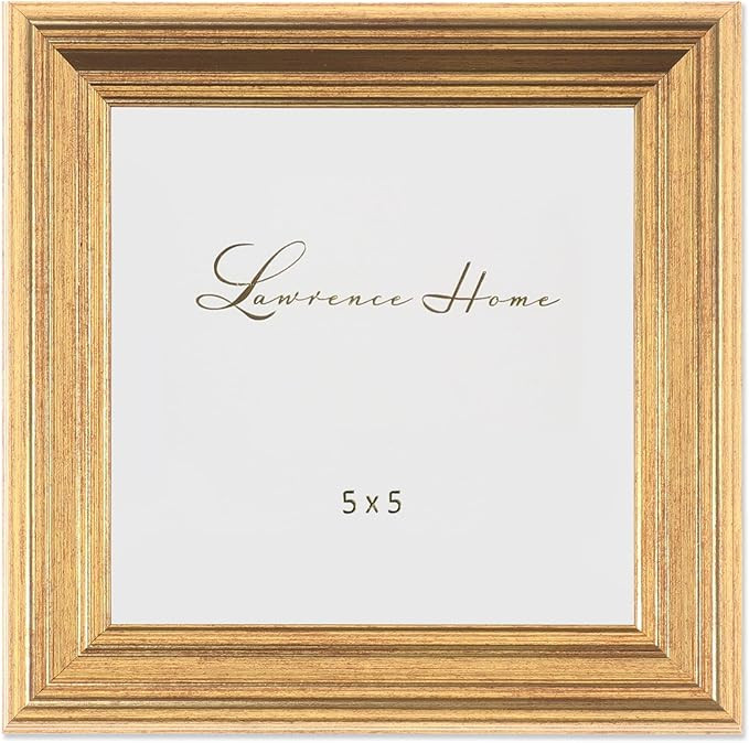 Lawrence Frames 5"L x 5"W Sutter Burnished Gold Picture Frame | Amazon (US)