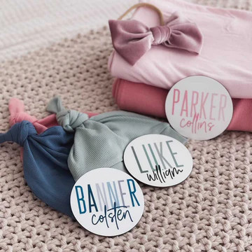 Personalized Color Block Baby Name Announcement | Caden Lane