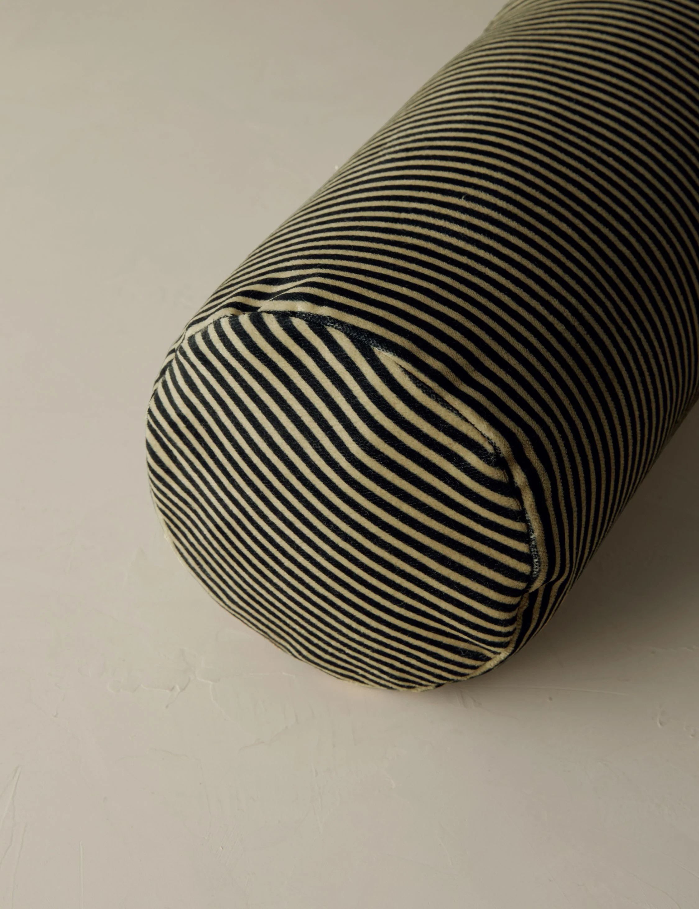 Striped Velvet Long Bolster Pillow | Lulu and Georgia 