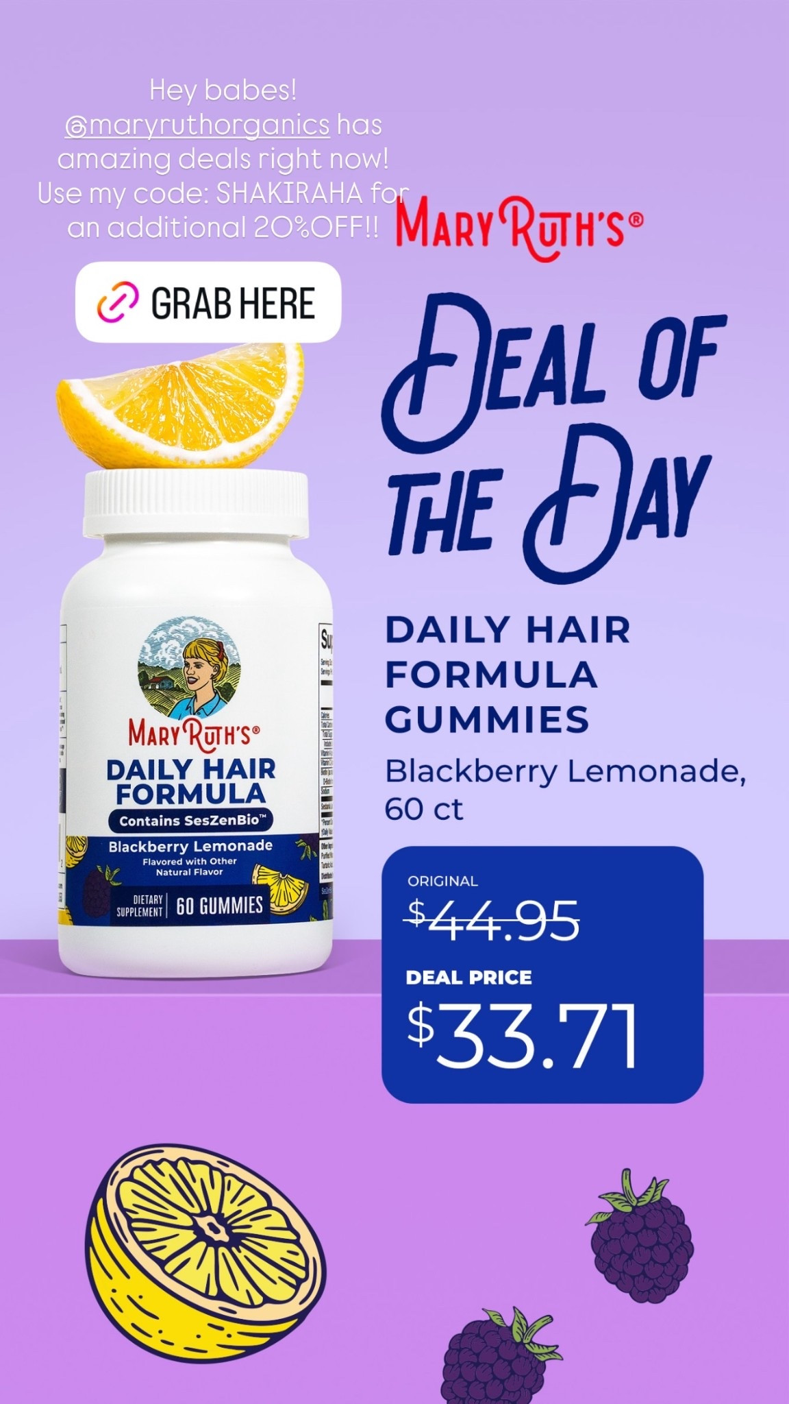 Hey babes! @maryruthorganics has amazing deals right now! Use my code: SHAKIRAHA for an additional 20%OFF!!

Shop here: