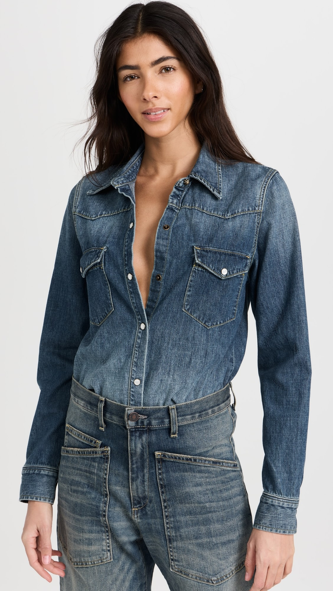 Nili Lotan Travis Denim Shirt | Shopbop | Shopbop
