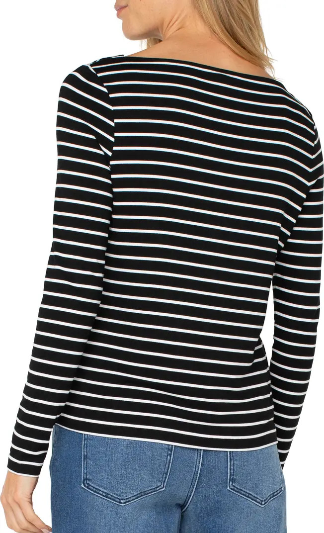 Stripe Boat Neck Long Sleeve Top | Nordstrom