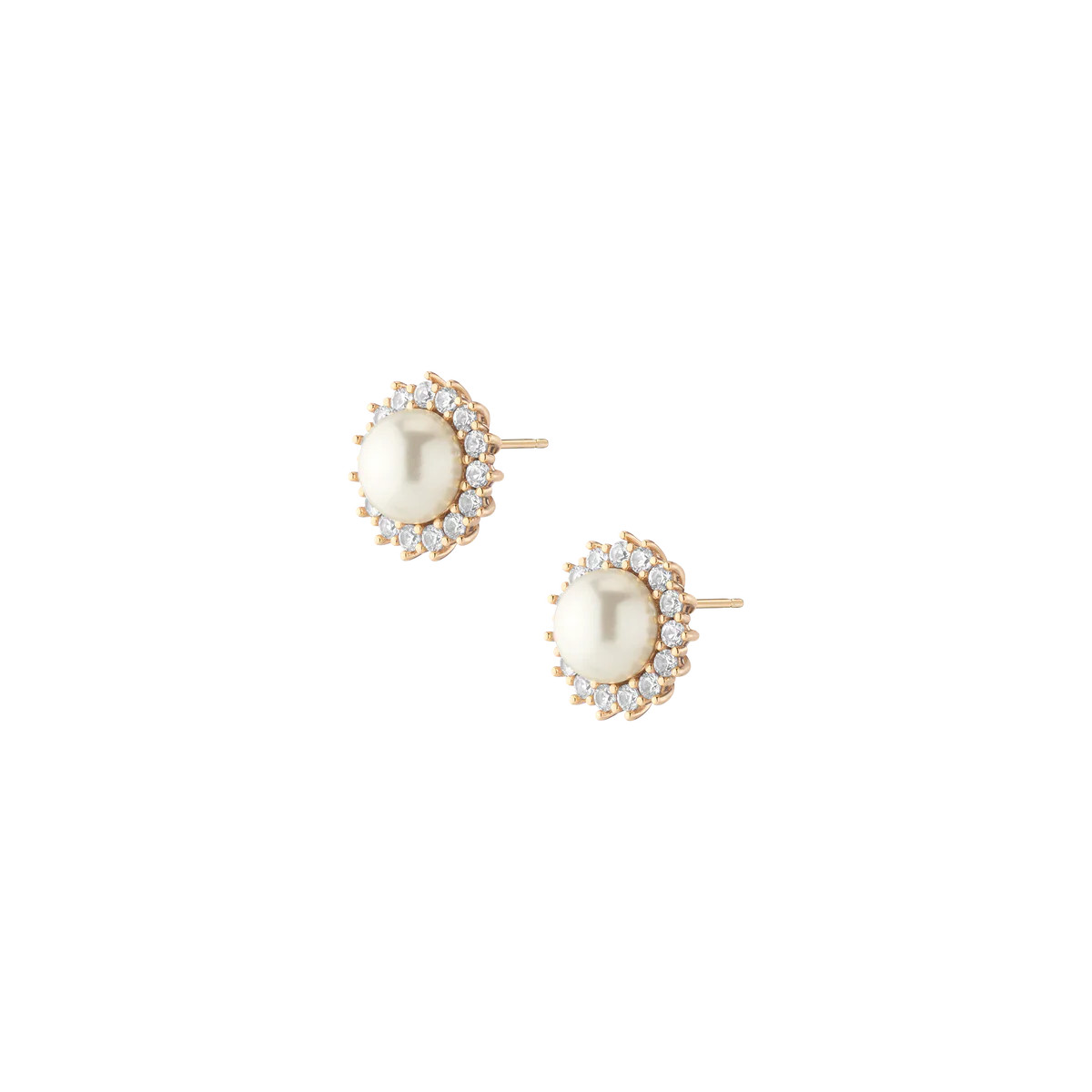 Aurate x Marilyn Monroe: Lab Grown White Sapphire Pearl Earrings | AUrate New York