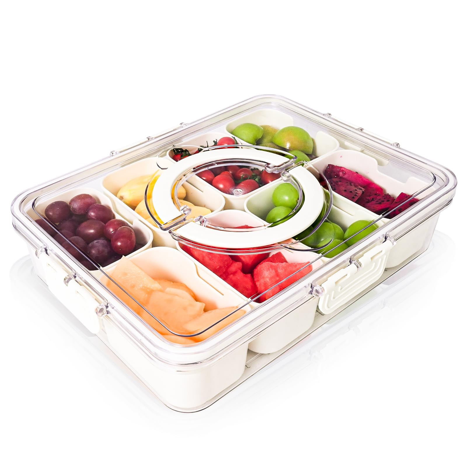 Snackle Box Container,Clear Snack Box Organizer for Fruits, Candy, Charcuterie,Snacks,Perfect for... | Amazon (US)