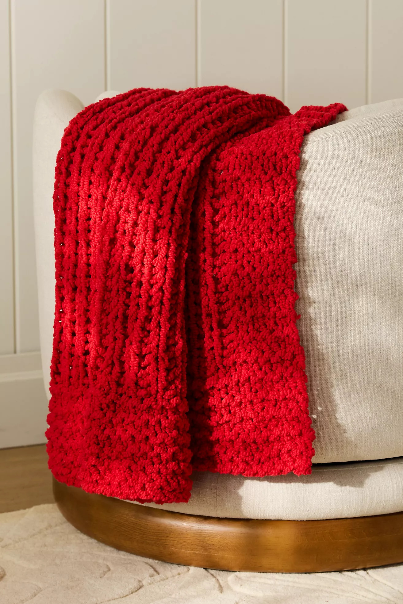 Chunky Wool Blend Throw Blanket | Anthropologie (US)