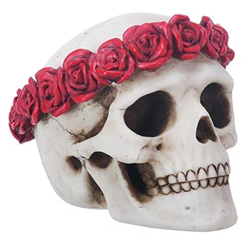 4.5 Inch Day of The Dead Flower Traditional Sugar Skull Display Statue | Walmart (US)