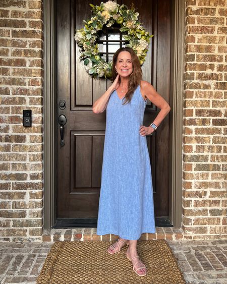 This light blue linen maxi dress is one that you’ll be reaching for from summer into fall and then again in the spring. It’s a classic timeless piece that’s on sale now for under $50. Comes in regular and petite sizes. I’m 5’2” and I’m wearing size 2 Regular for the longer length. I also included a few of my other favorites from this huge sale.

#dresssale #classicstyle #casuallook #petite

#LTKFind #LTKsalealert #LTKunder50