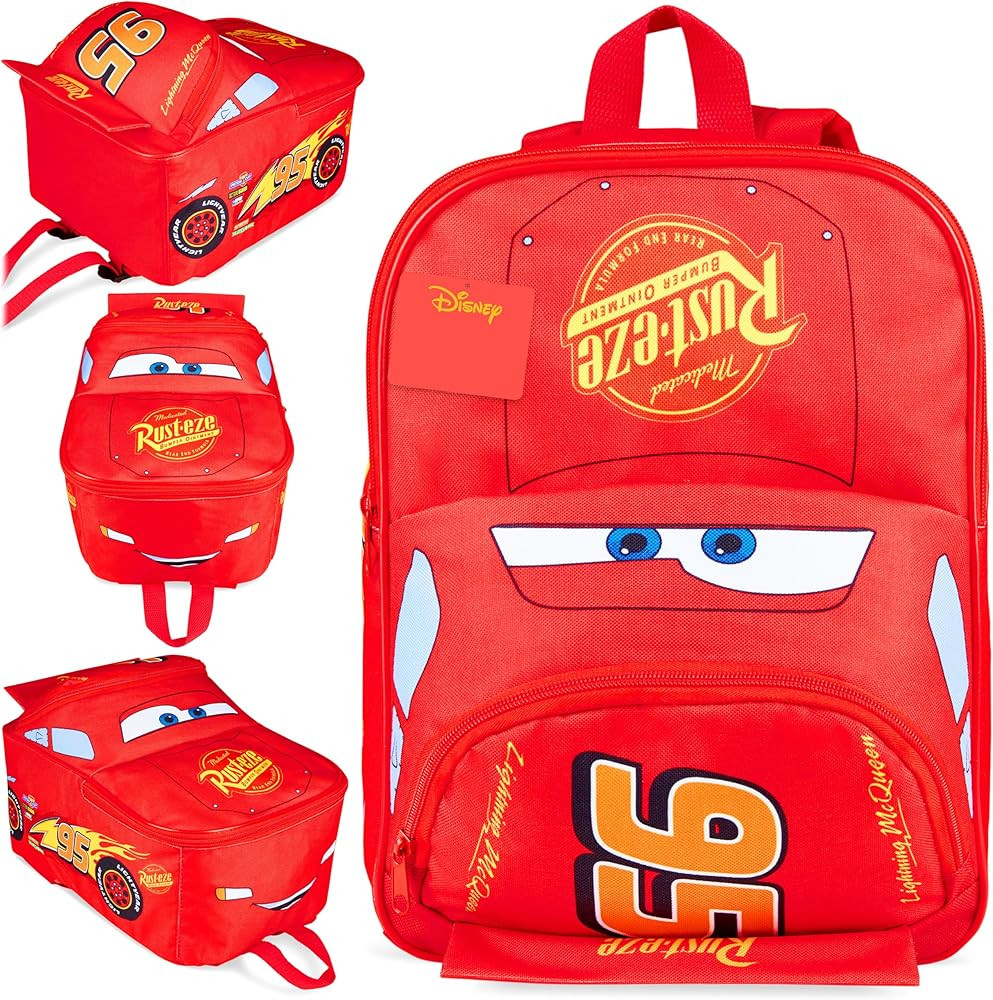 Disney Cars Backpack for Kids Rucksack for Nursery Preschool Lightweight Lightning McQueen Daypac... | Amazon (UK)