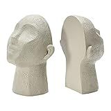 Amazon.com: Bloomingville Decorative Boho Human Face Resin Bookends, Grey, 2 : Home & Kitchen | Amazon (US)