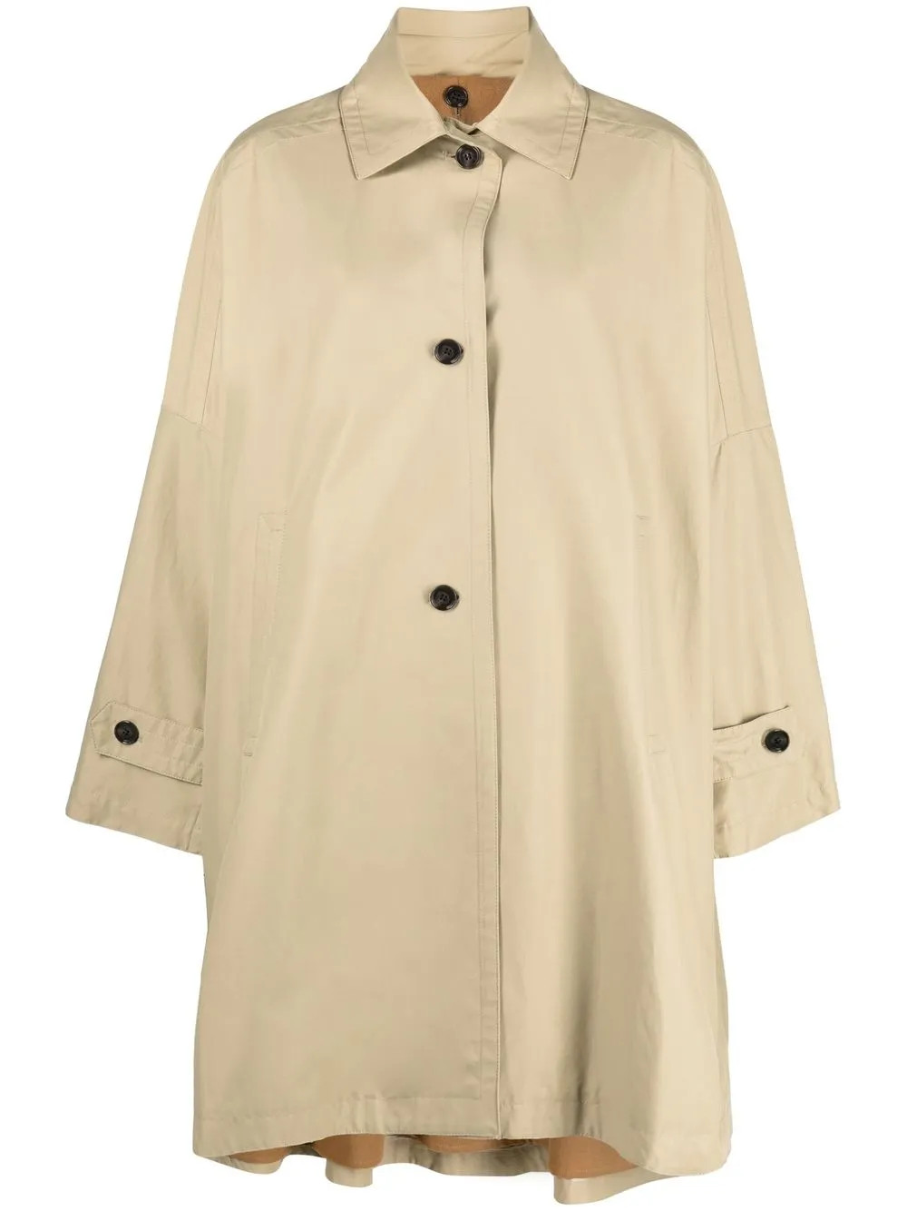 TOTEME single-breasted Gabardine Coat - Farfetch | Farfetch Global