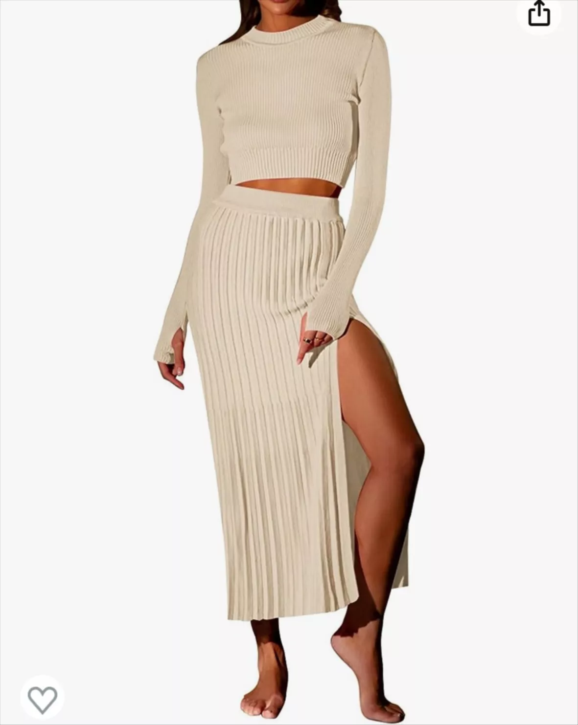 Sweater Sets for Women 2 Piece Knit Long Sleeves Top and Bodycon