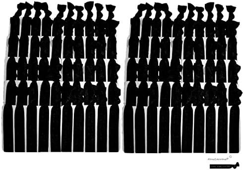 Kenz Laurenz 100 Hair Ties No Crease Ribbon Elastics Ouchless Ponytail Holders Hair Bands (100 Ha... | Amazon (US)