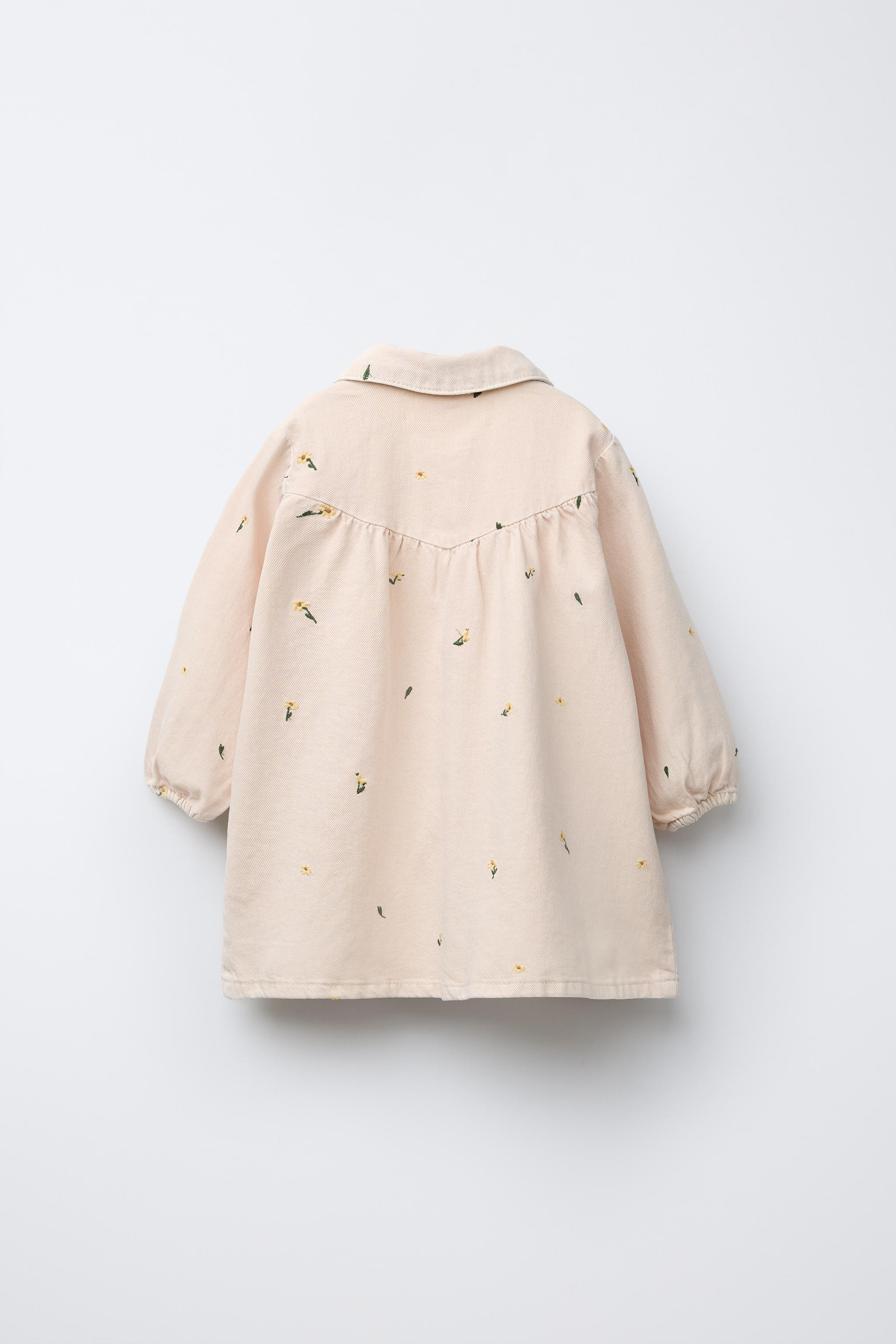 EMBROIDERED FLORAL TWILL DRESS | Zara US
