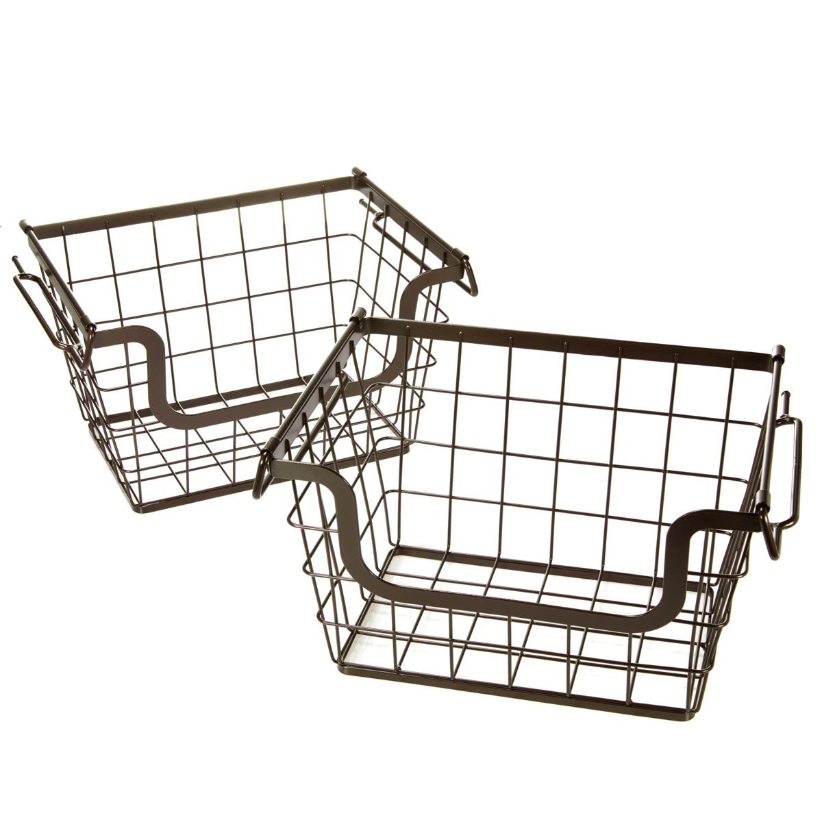 Origami 2-pack Metal Stacking Baskets | HSN
