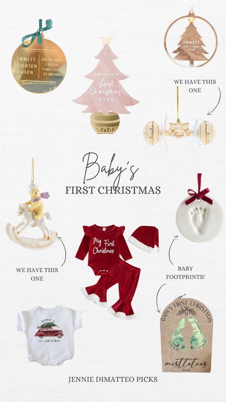 Baby, kids, Christmas, holiday, first Christmas, ornaments, onesie, outfit 

#LTKbaby #LTKHoliday #LTKSeasonal