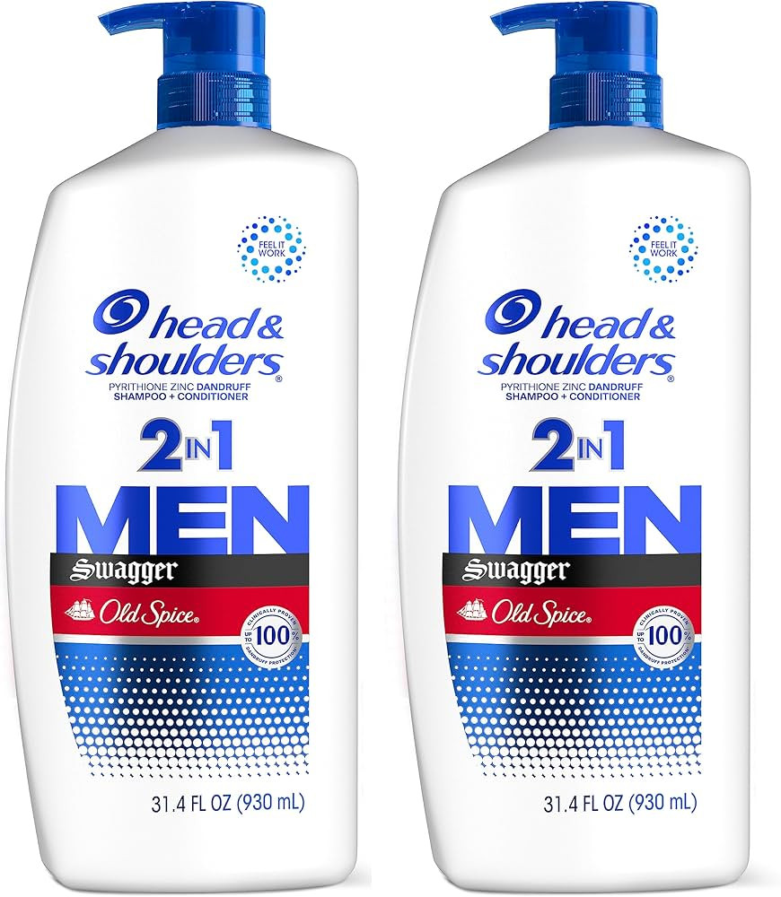 Head & Shoulders Mens Anti-Dandruff 2 in 1 Shampoo and Conditioner, Old Spice Swagger (Pack of 2)... | Amazon (US)
