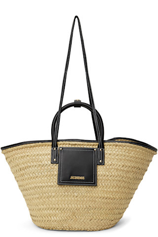 JACQUEMUS - Beige & Black 'The Soli basket' Tote | SSENSE