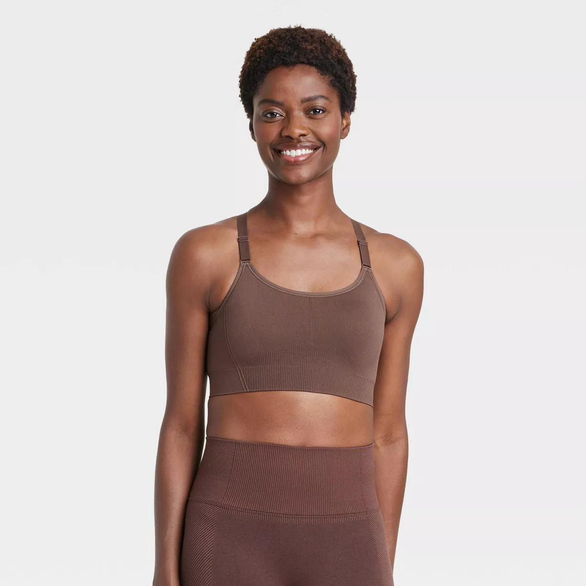 Women's Seamless Medium Support Cami Midline Sports Bra - All In Motion™ | Target