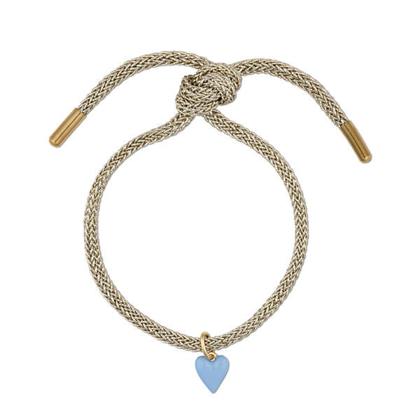 Gold Lurex Bracelet with Mini Heart | Over The Moon