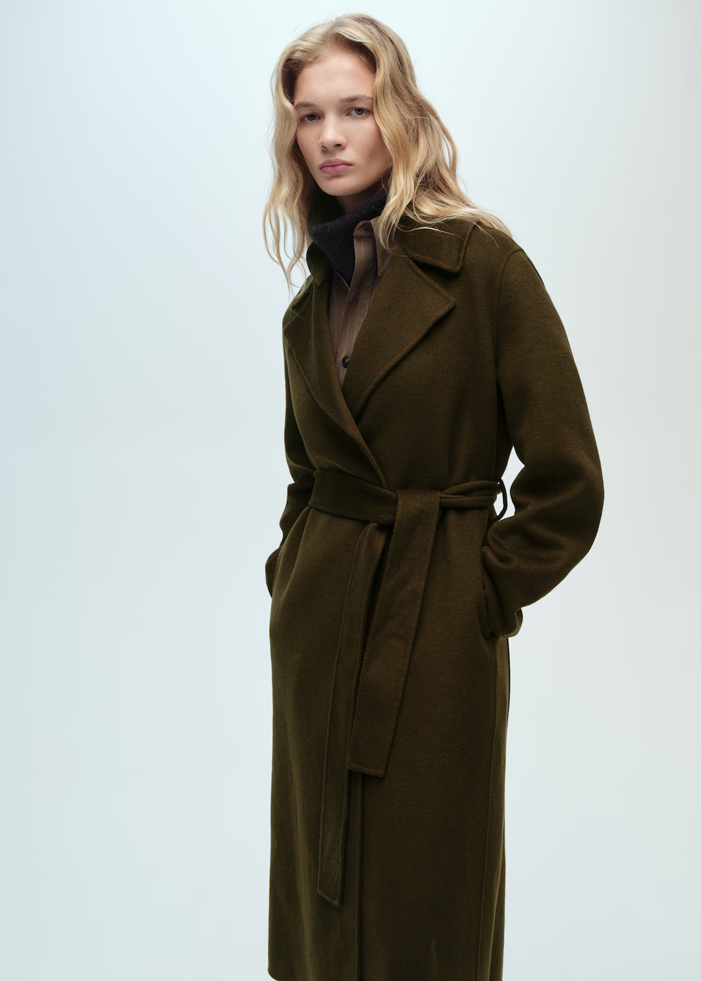 Handmade long coat with belt - Women | MNG Australia | Mango (US/MX/AU)