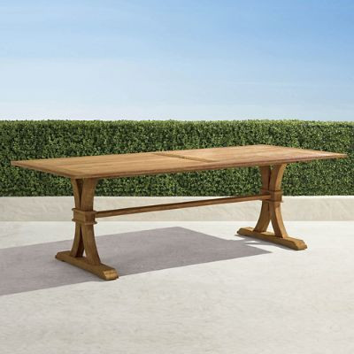 Teak Rectangular Farmhouse Dining Table | Frontgate
