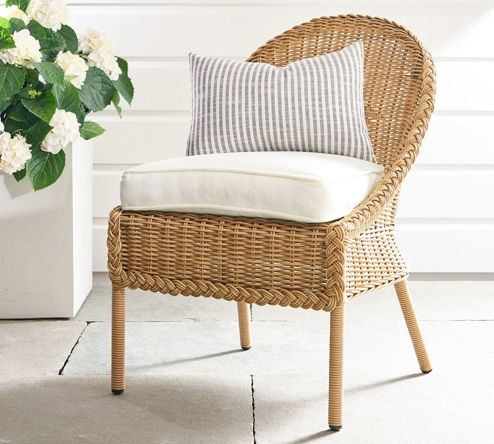 Westport Wicker Outdoor Dining Side Chair | Pottery Barn (US)