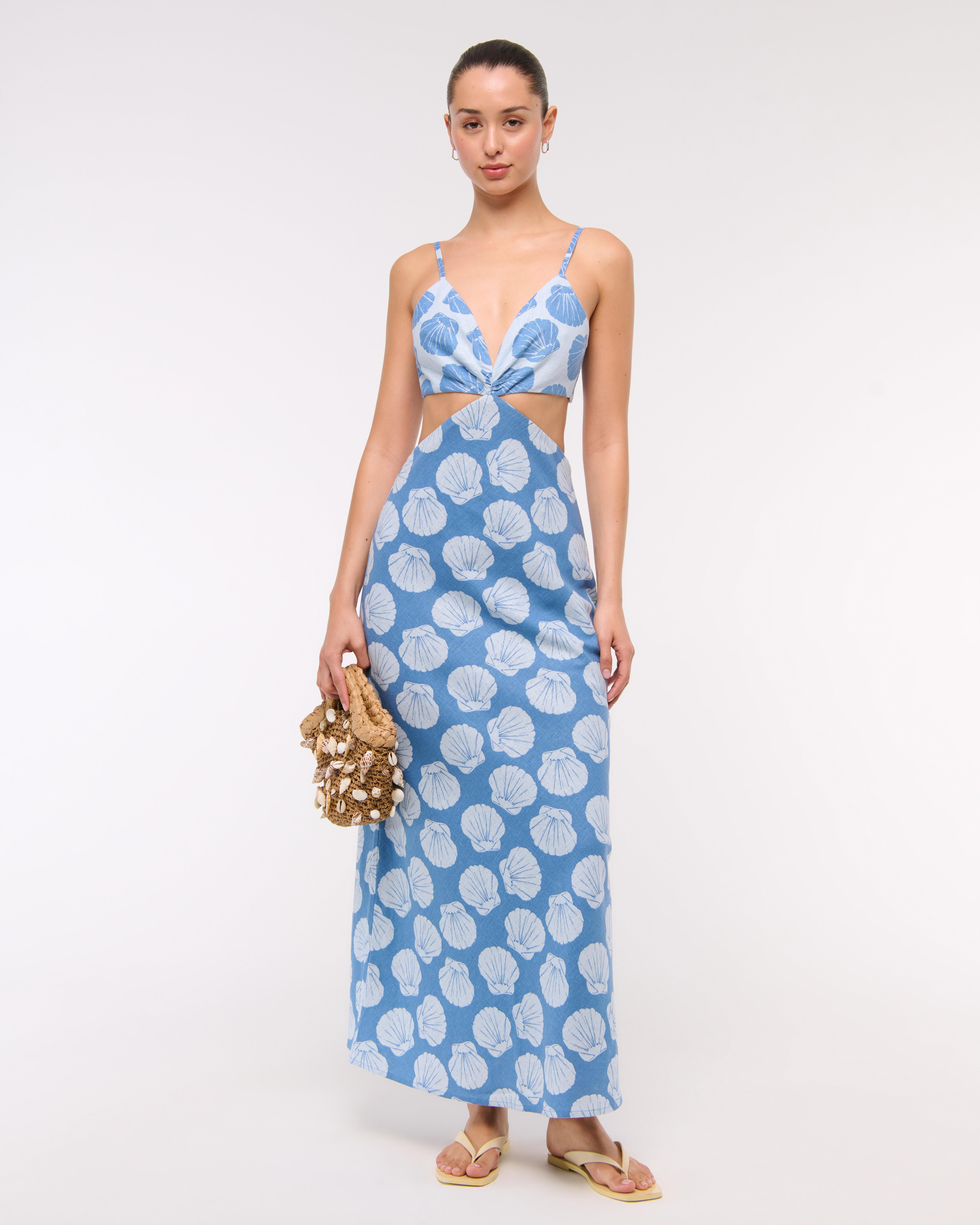 The A&F Julia Slip Cutout Maxi Dress | Abercrombie & Fitch (US)