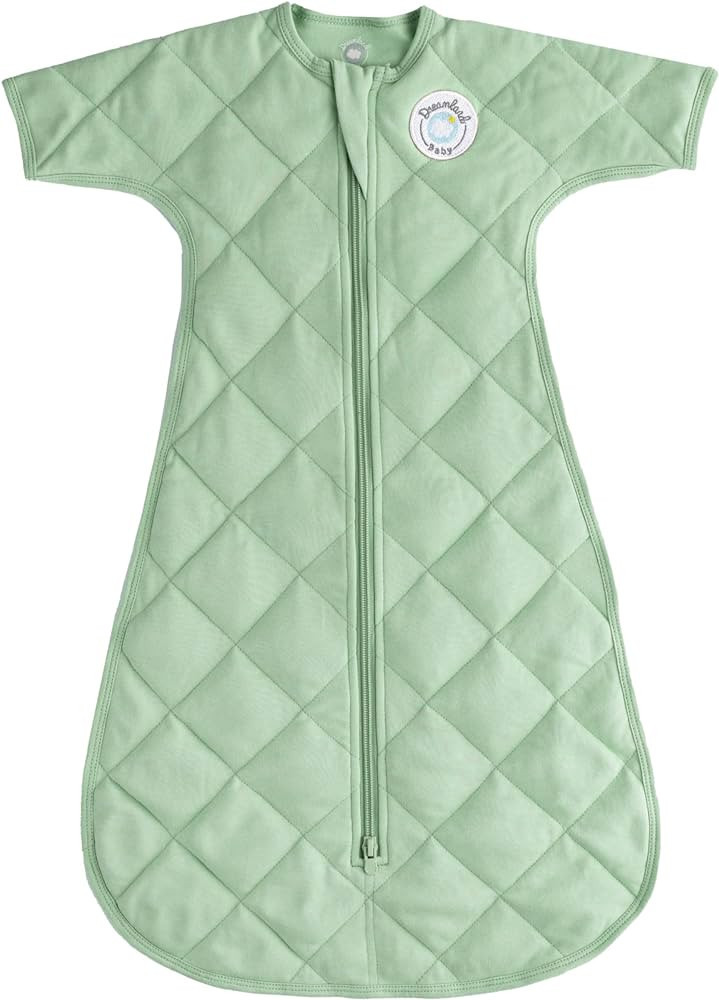 Dreamland Baby Sage Green 3-6 Months Weighted Transition Swaddle, 100% Cotton, 2-Way Zipper, Mach... | Amazon (US)