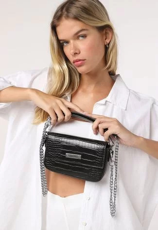 Bolsa Santa Lolla Croco Preta | Dafiti (BR)