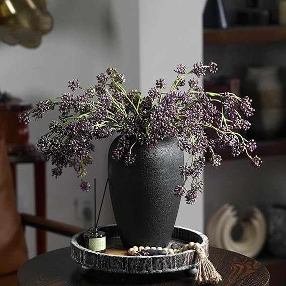 3 Pcs Fall Faux Soft Plum Sedum Berry Stem Arttificial Berry Picks Branches Faux Spray for Home H... | Amazon (US)