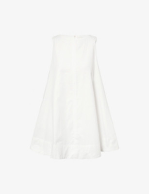 Maisie Boat-Neck Cotton-Poplin Mini Dress | Selfridges
