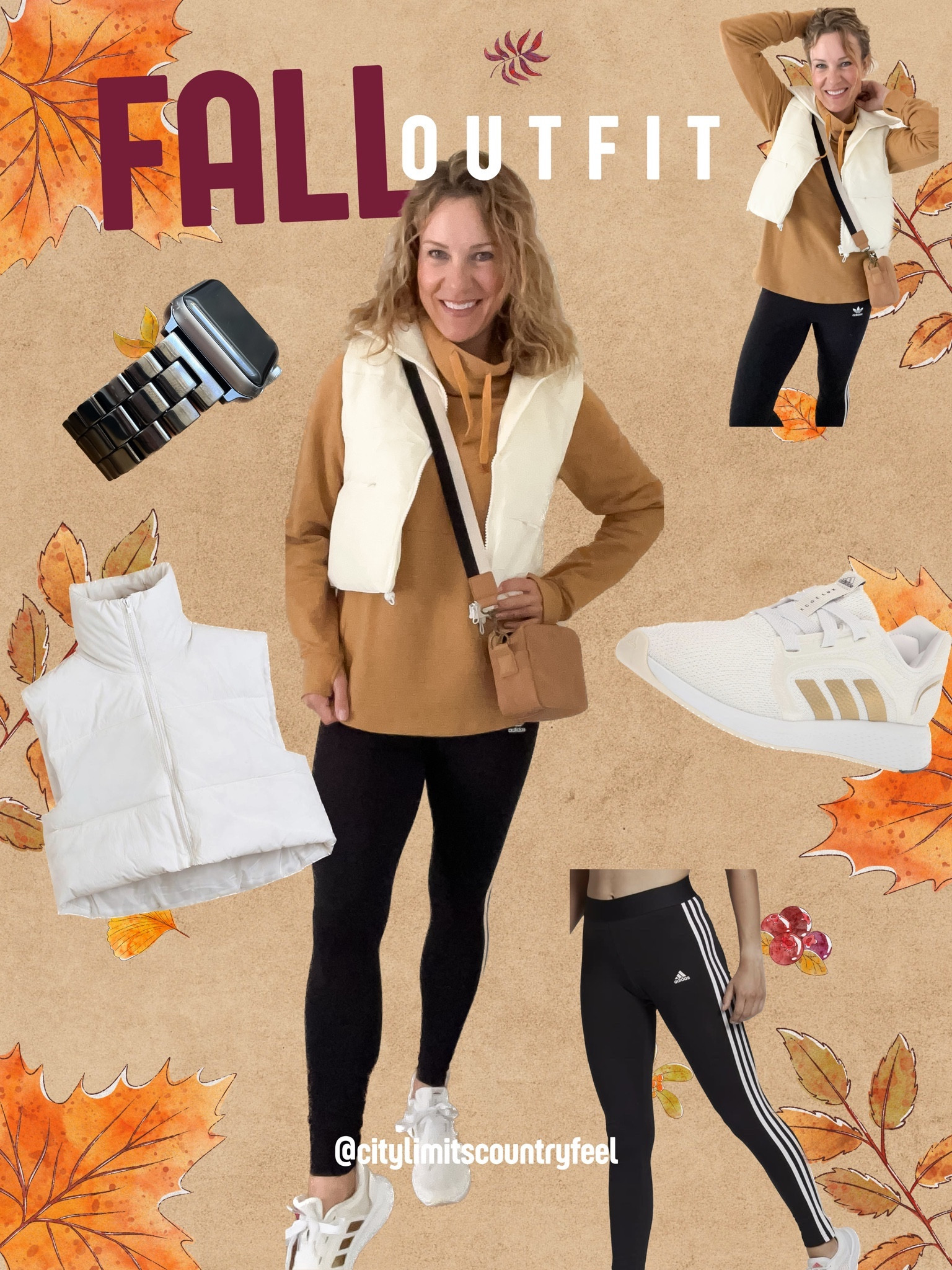 The best fall outfits consist of soft layers and neutral colors. My go-to pullover paired with sporty leggings, versatile cropped puffer vest, and amazing accessories. Click the link to shop (and check the price drop on these Adidas leggings!)

#LTKover40 #LTKstyletip #LTKSeasonal