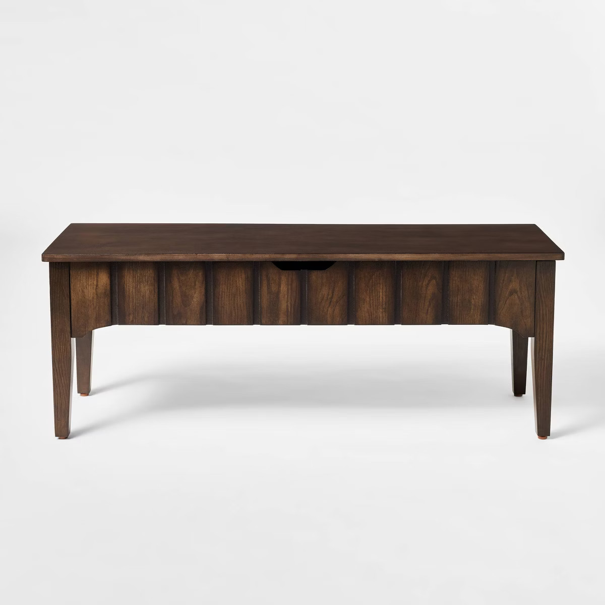 Palma Wood Base Storage Ottoman Dark Brown - Threshold™ designed with Studio McGee | Target