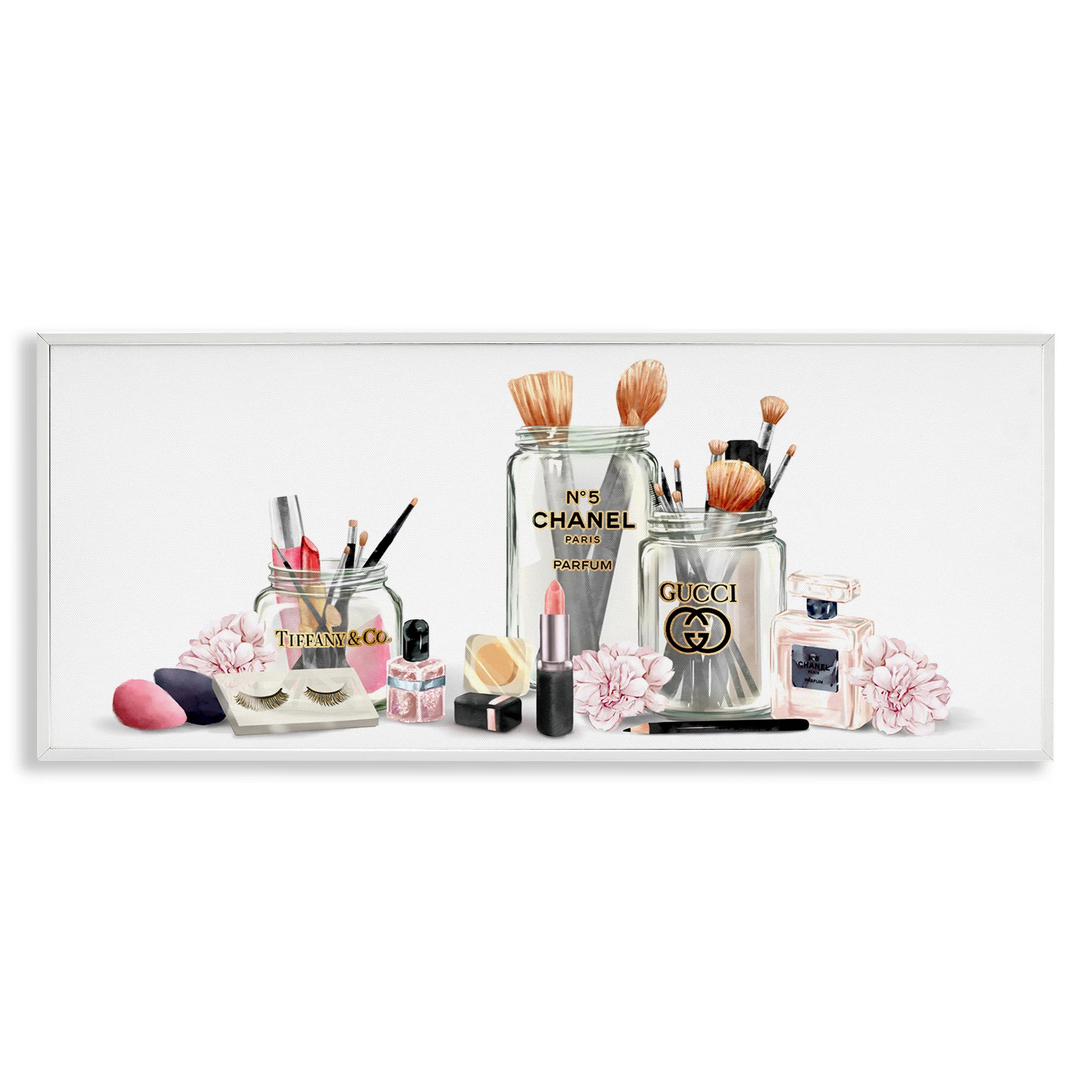 Floral Makeup Collection Still Life White Framed Giclee Art by Ziwei Li | Wayfair North America